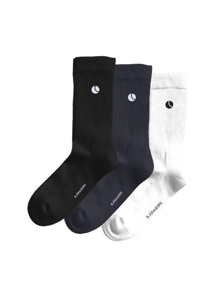 Björn Borg Classic Crew Socks 3-pack Svart, 41-45 | Apparel & Accessories - Clothing - Underwear & Socks - Socks | ModeLejon