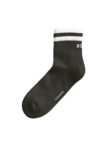 Björn Borg Classic mid ankle-strumpor 3-pack i svart – baksida