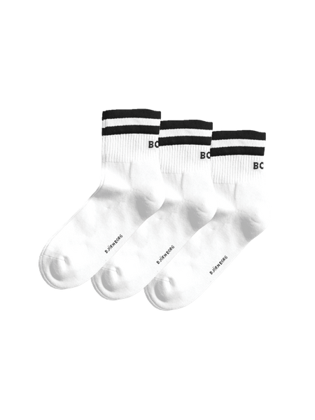 Björn Borg Classic Mid Ankle Socks 3-pack Vit, 41-45 | Apparel & Accessories - Clothing - Underwear & Socks - Socks | ModeLejon