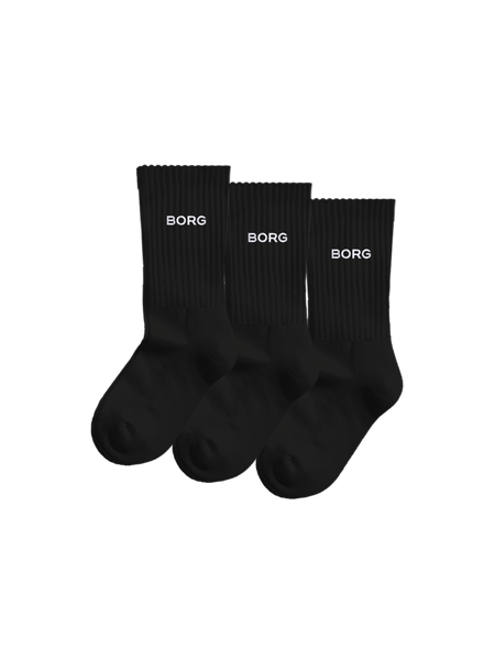 Björn Borg Essential Crew Socks 3-pack Svart, 31-35 | Apparel & Accessories - Clothing - Underwear & Socks - Socks | ModeLejon