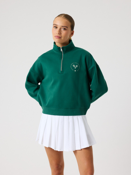 Björn Borg halfzip sweatshirt i grönt för dam – baksida
