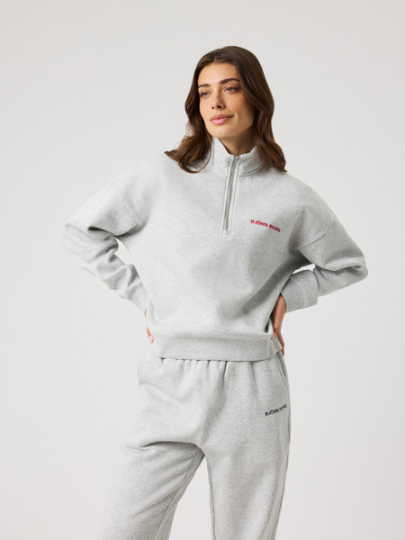 Björn Borg halfzip sweatshirt i grått för dam – baksida