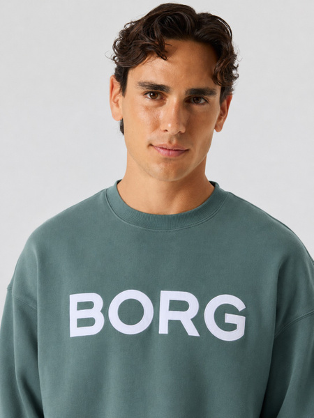 Björn Borg Borg Oversized Logo Sweatshirt Grön, XXL | Apparel & Accessories - Clothing - Shirts & Tops | ModeLejon