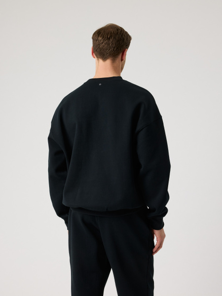 Björn Borg oversize sweatshirt med logga för herr, svart – baksida