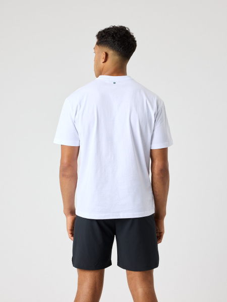 Björn Borg Classic Print t-shirt i vitt för herr – baksida