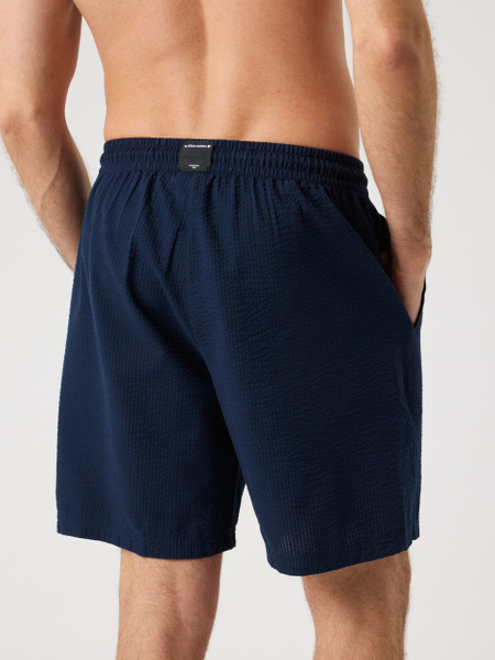 Björn Borg seersucker resortshorts i marinblått, herr – baksida