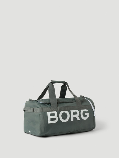 Björn Borg Logo sportväska 42L i återvunnen polyester – grön – baksida