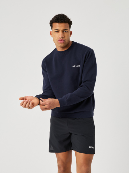 Björn Borg Classic Print sweatshirt i marinblå – baksida