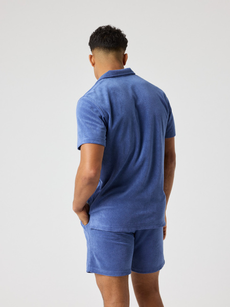 Björn Borg Pool Shirt i frotté – blå camp collar-skjorta – baksida