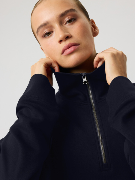 Björn Borg Studio Soft Halfzip Sweatshirt Marinblå, XXL | Apparel & Accessories - Clothing - Shirts & Tops | ModeLejon