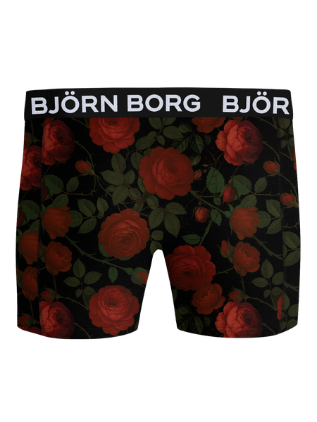 Björn Borg microfiber boxer 1-pack i rött med tryck i röd – baksida