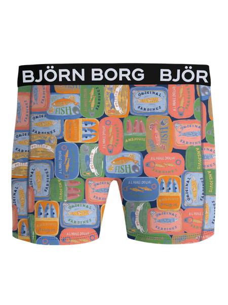 Björn Borg microfiber boxer 1-pack i blått med tryck – baksida