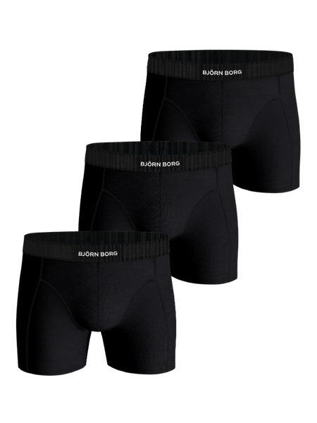 Björn Borg Organic Cotton Stretch Boxers 3-pack Sort, L
