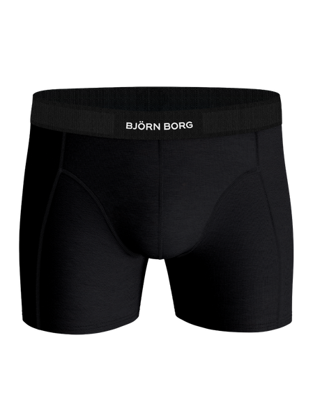 Björn Borg boxer i ekologisk bomullsstretch 3-pack, svart – baksida