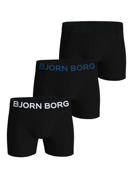 Björn Borg Organic Cotton Stretch Boxers 3-pack Svart, S