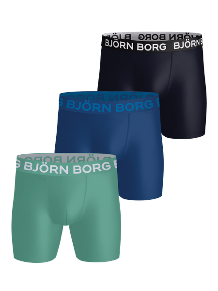 Björn Borg Sports Microfiber Boxers 3-pack Blå, L