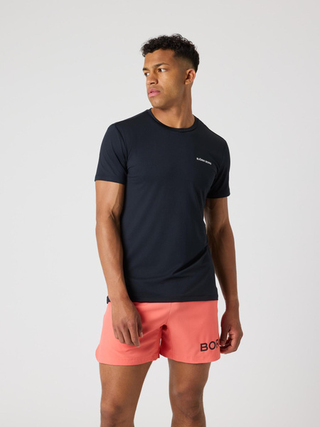 Björn Borg Graphic tränings-t-shirt i svart med stretch – baksida