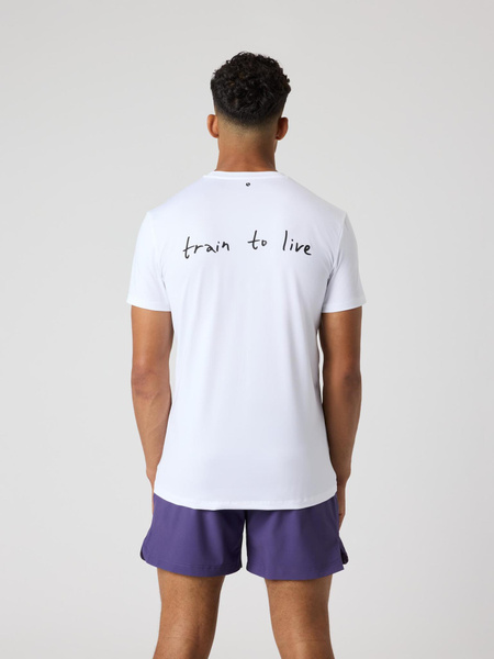 Björn Borg Graphic träningstshirt herr snabbtorkande – vit – baksida