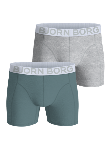 Björn Borg Organic Cotton Stretch Boxers 2-pack Grå, XXL | Apparel & Accessories - Clothing - Underwear & Socks - Underwear | ModeLejon