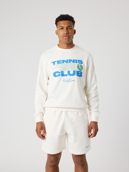Björn Borg Classic sweatshirt i vitt med tryck – baksida