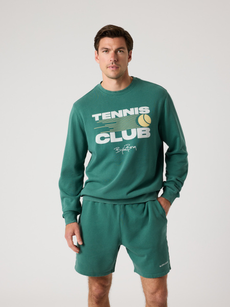 Björn Borg Classic Print sweatshirt i grönt – bomull – baksida
