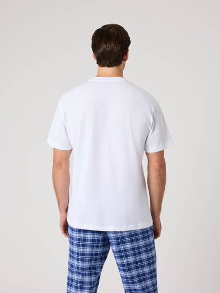 Björn Borg Relaxed T-shirt herr – vit tee med bröstficka – baksida