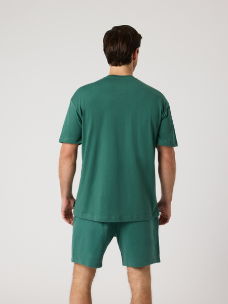 Björn Borg Relaxed T-shirt i grönt med bröstficka – baksida
