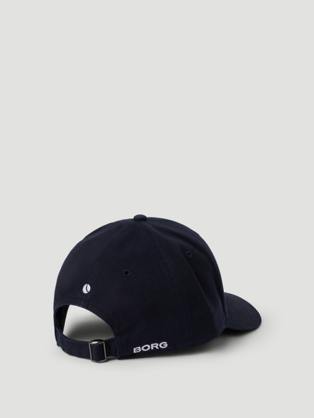 Björn Borg Signature Cap i marinblå, ekologisk bomull – baksida