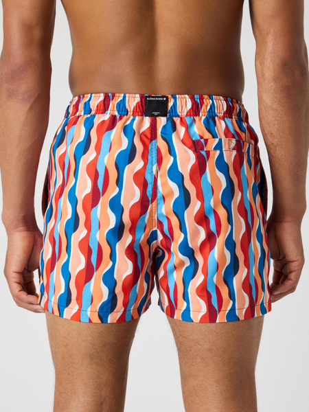 Björn Borg badshorts med tryck i blått – baksida