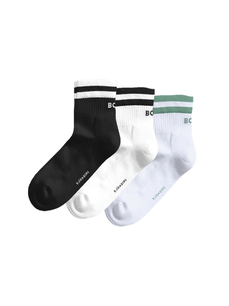 Björn Borg Classic Mid Ankle Socks 3-pack Svart, 41-45 | Apparel & Accessories - Clothing - Underwear & Socks - Socks | ModeLejon