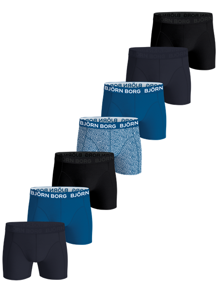 Björn Borg Cotton Stretch Boxers 7-pack Svart, XXL | Apparel & Accessories - Clothing - Underwear & Socks - Underwear | ModeLejon