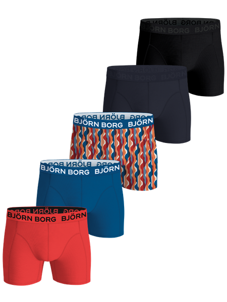 Björn Borg Cotton Stretch Boxers 5-pack Noir, XL