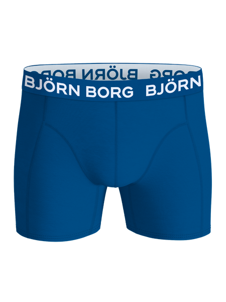 Björn Borg Cotton Stretch boxer 3-pack i mjuk bomull, blå – baksida