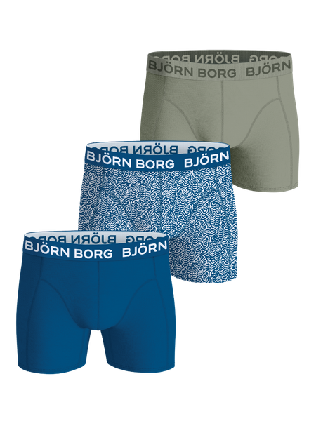 Björn Borg Cotton Stretch Boxers 3-pack Blå, XXL | Apparel & Accessories - Clothing - Underwear & Socks - Underwear | ModeLejon
