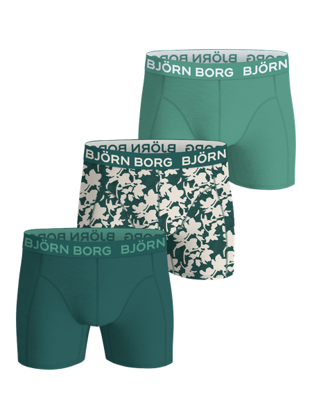 Björn Borg Cotton Stretch Boxers 3-pack Grön, XXL | Apparel & Accessories - Clothing - Underwear & Socks - Underwear | ModeLejon