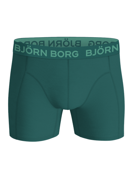 Björn Borg Cotton Stretch boxer 3-pack i grönt – baksida
