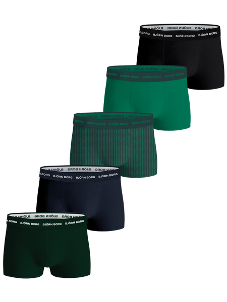 Björn Borg Cotton Stretch Trunks 5-pack Svart, XXL | Briefs | ModeLejon