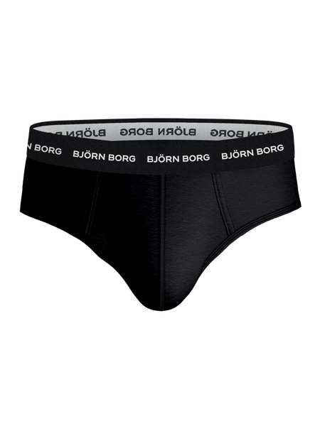 Björn Borg Cotton Stretch Briefs 3-pack – mjuka herrkalsonger i svart – baksida
