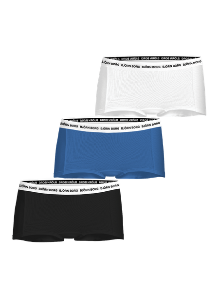 Björn Borg Cotton Stretch Logo Boxers Shorts 3-pack Svart, 134-140