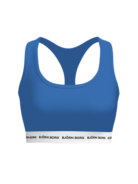 Björn Borg Logo Soft Top mjukbehå i blått – baksida