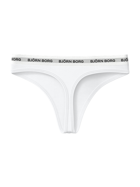 Björn Borg Logo stringtrosor 3-pack – dam, svart – baksida