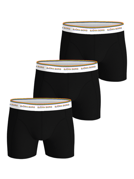 Björn Borg Cotton Stretch Boxers 3-pack Svart, XXL | Apparel & Accessories - Clothing - Underwear & Socks - Underwear | ModeLejon