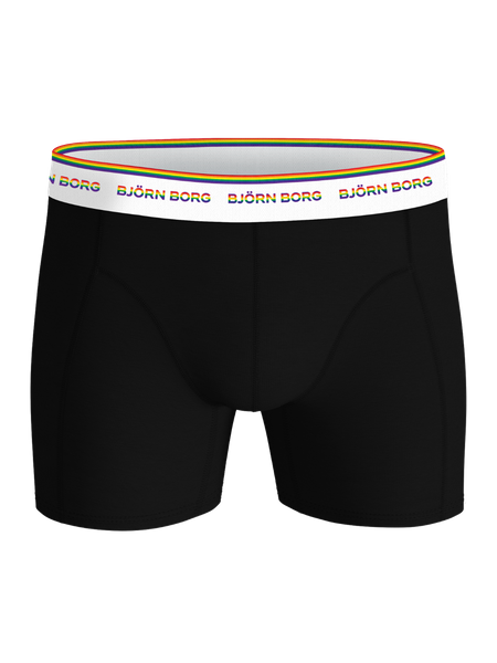 Björn Borg Cotton Stretch boxer herr 3-pack – svart – baksida