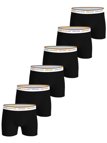 Björn Borg Cotton Stretch Boxers 6-pack Svart, XXL | Apparel & Accessories - Clothing - Underwear & Socks - Underwear | ModeLejon