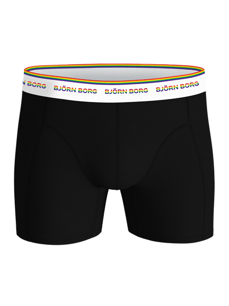 Björn Borg boxershorts 6-pack i bomullsstretch för herr i svart – baksida