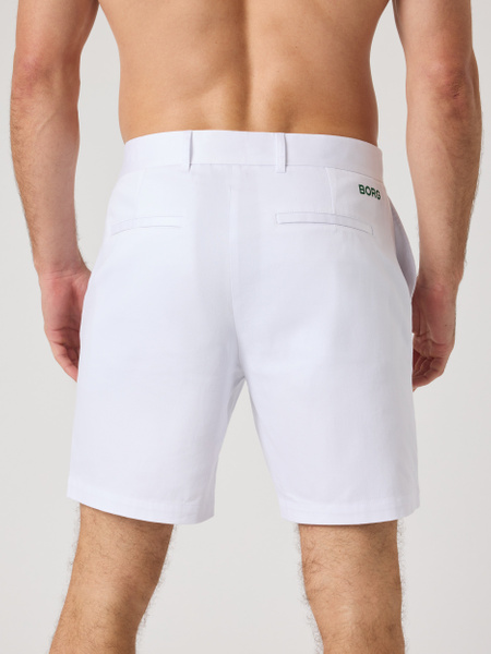 Björn Borg golfshorts herr i stretchig chinotwill – vit – baksida