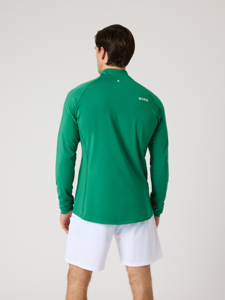 Björn Borg golf midlayer herr med halv dragkedja – grön – baksida