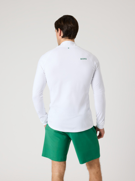 Björn Borg golf midlayer half zip i vitt – baksida