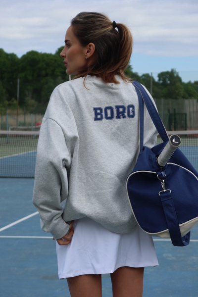 Björn Borg Borg Boyfriend Sweatshirt – grå oversized sweatshirt