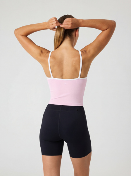 Björn Borg croppat träningslinne i rosa med slim fit – baksida